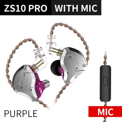 KZ ZS10 PRO écouteur intra-auriculaire 4BA + 1DD hybride HIFI métal casque Sport suppression de bruit casque KZ ZSX ZAX ASX ZST ZSN PRO ES4 AS16