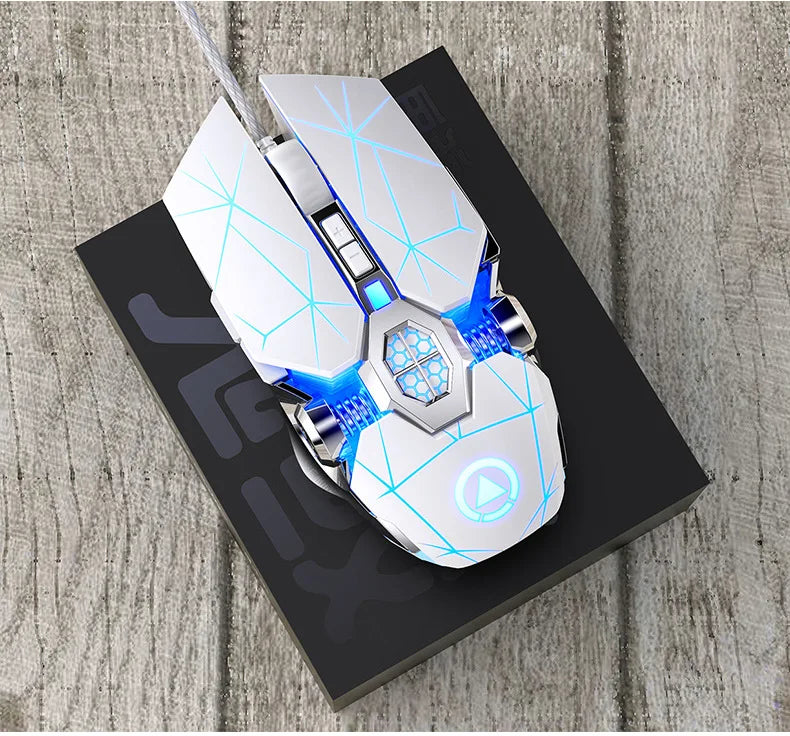 New Professional Gaming Mouse 3200dpi 7 Buttons Backlit Computer Mouse Support Macro Definition Mechanical Wired Silent Mouse