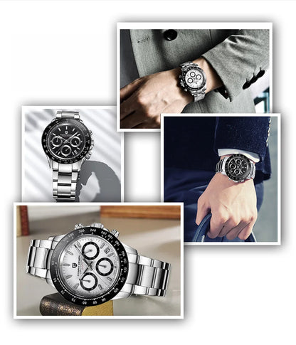 2026 New PAGANI DESIGN Chronograph Luxury Quartz Wrist Watch Automatic Date 100M Waterproof JAPAN VK63 Movement