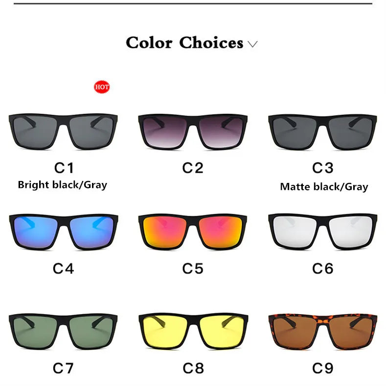 Fashion Sunglasses men Square sun Glasses Brand Designer UV400 protection Shades oculos de sol hombre glasses Driver Oculos
