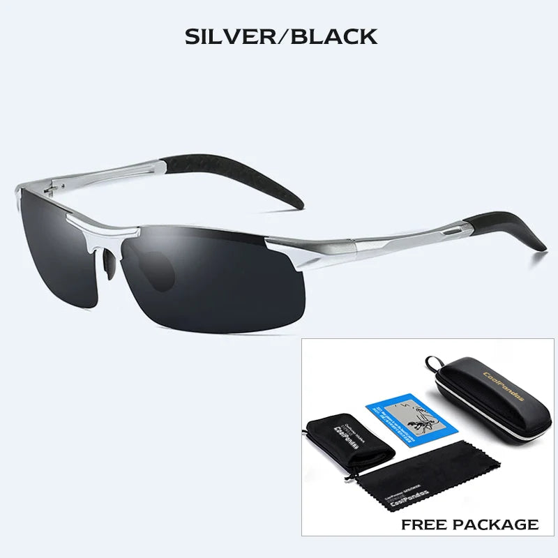 Classic Aluminum Magnesium Frame Sunglasses Polarized Men Military Goggles Anti-Glare Driving Glasses UV400 Oculos masculino