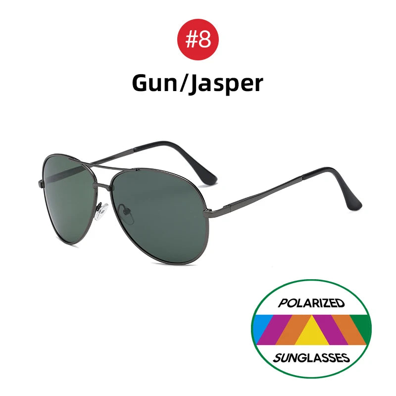 VIVIBEE Classic Men Aviation Polarized Metal Frame Sunglasses Black Women Pilot Style UV400 Sun Glasses 2026 Shades