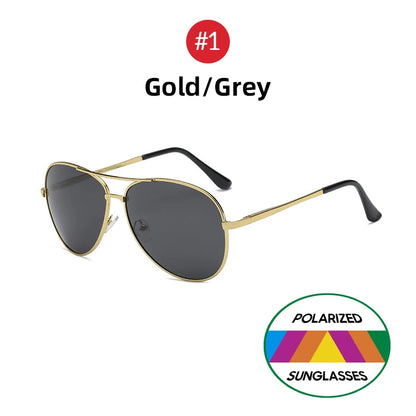 VIVIBEE Classic Men Aviation Polarized Metal Frame Sunglasses Black Women Pilot Style UV400 Sun Glasses 2026 Shades