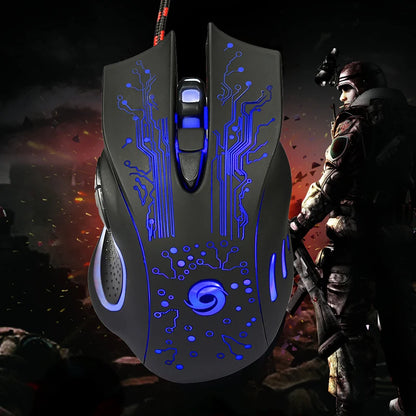 6D USB Wired Gaming Mouse 3200DPI 6 Buttons LED Optical Professional Pro Mouse Gamer Computer Mice For PC Laptop