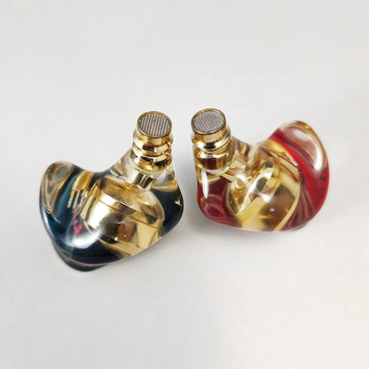 FENGRU Diy QZX-A1 fait sur mesure dans l'oreille écouteur en résine HiFi course sport sauna téléphone avec interface MMCX (câble non inclus)