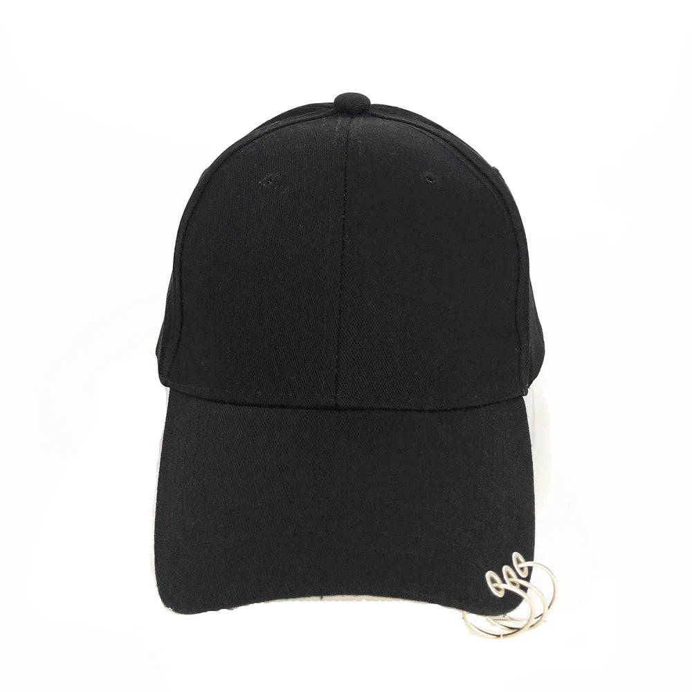 High Quality Adjustable Baseball Hat With Ring Outdoor Sports Sun  For Women Men Fashion Snapback Cap