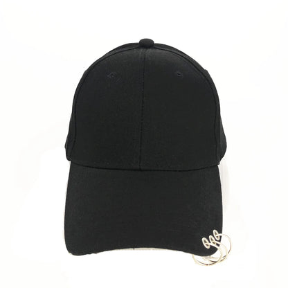 High Quality Adjustable Baseball Hat With Ring Outdoor Sports Sun  For Women Men Fashion Snapback Cap