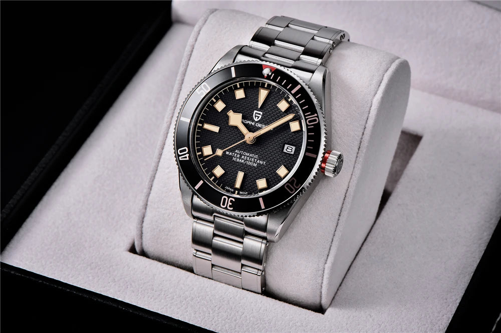 PAGANI DESIGN BB58 Steel Men's Mechanical Wrist Watches Luxury Automatic Watch For Men AR Sapphire Mirror Sport Waterproof Watch