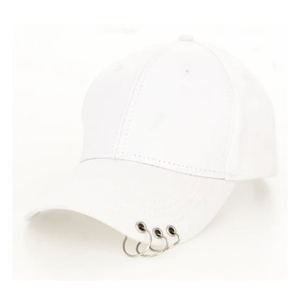 High Quality Adjustable Baseball Hat With Ring Outdoor Sports Sun  For Women Men Fashion Snapback Cap