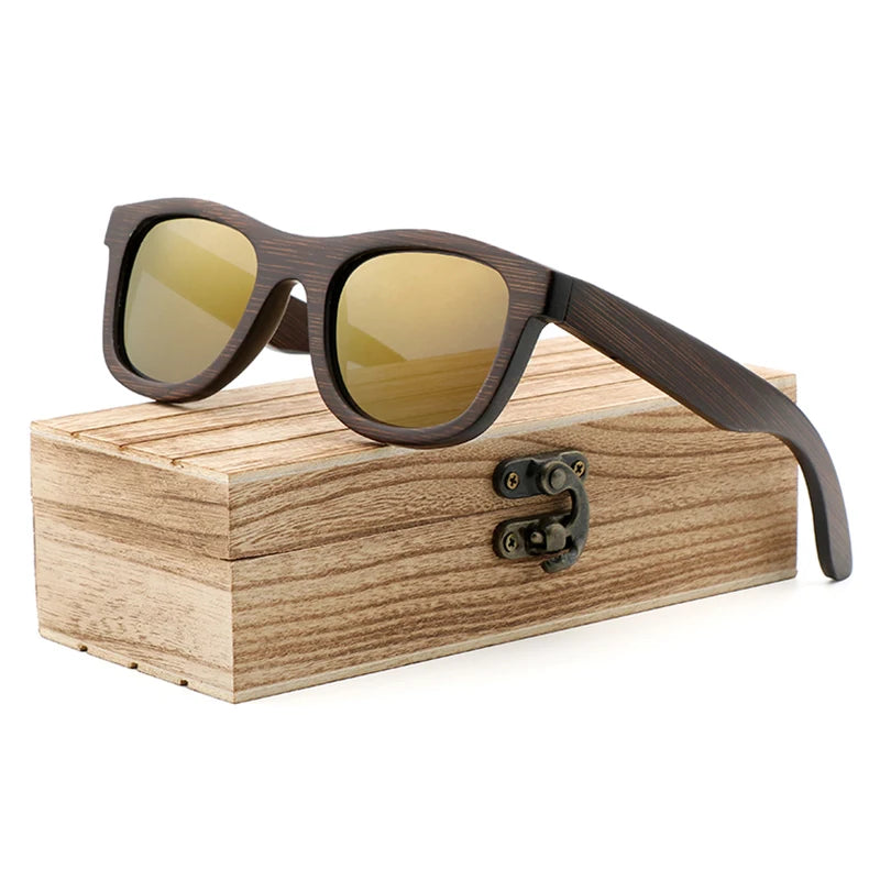 Handmade Natural  Bamboo Wooden Sunglass Fashion Polarized Sunglasses for Men Women's Shade Sun Glasses Wood Oculos De Sol