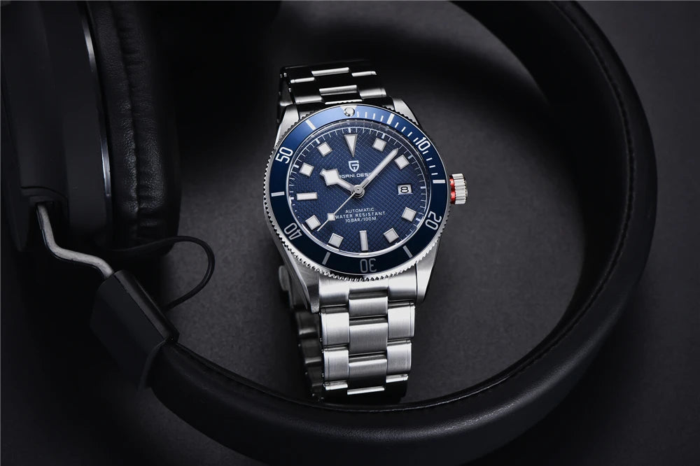 PAGANI DESIGN BB58 Steel Men's Mechanical Wrist Watches Luxury Automatic Watch For Men AR Sapphire Mirror Sport Waterproof Watch