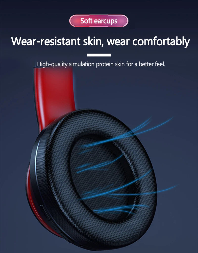 Auriculares Lenovo HD200 Bluetooth inalámbricos circumaurales – Casco gaming estéreo HiFi con cancelación de ruido y micrófono
