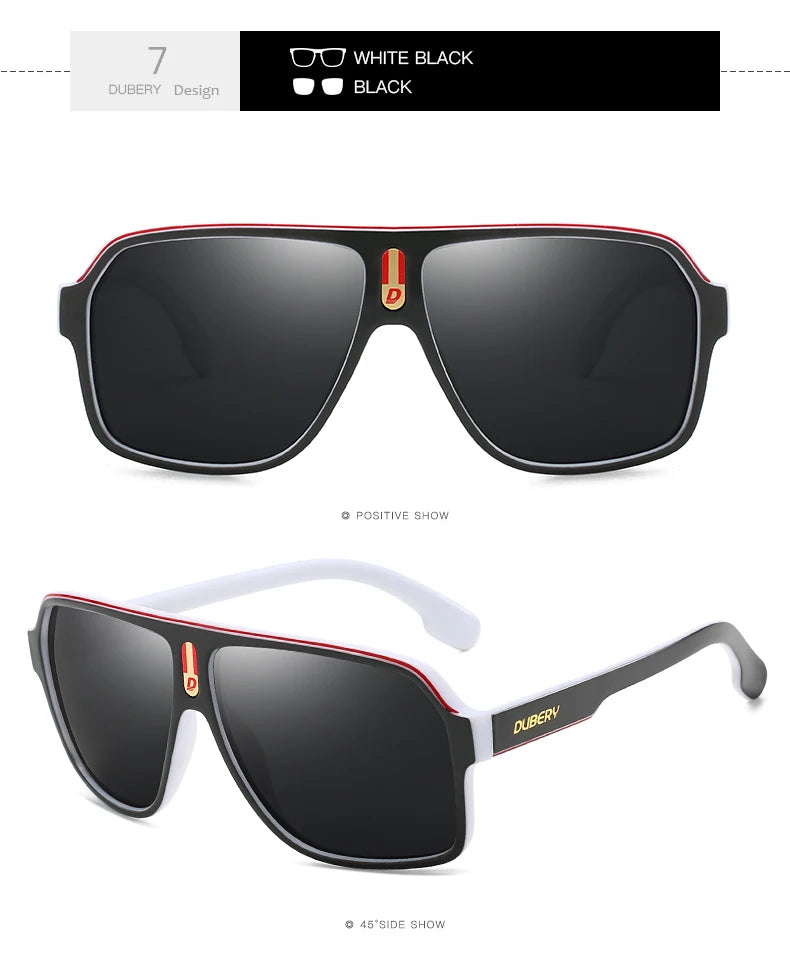 DUBERY Brand Design Polarized Sunglasses Men Driving Shades Male Retro Sun Glasses For Men Summer Mirror Goggle Oculos UV400 103