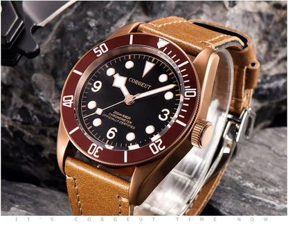 Luxury NH35A Corgeut 41mm Automatic Men's Watch PVD Case Sapphire Military Male 10BAR wim Watches Luminous Mechanical Wristwatches