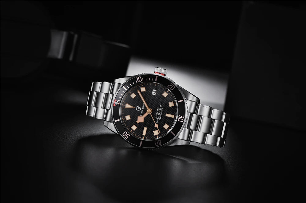 PAGANI DESIGN BB58 Steel Men's Mechanical Wrist Watches Luxury Automatic Watch For Men AR Sapphire Mirror Sport Waterproof Watch