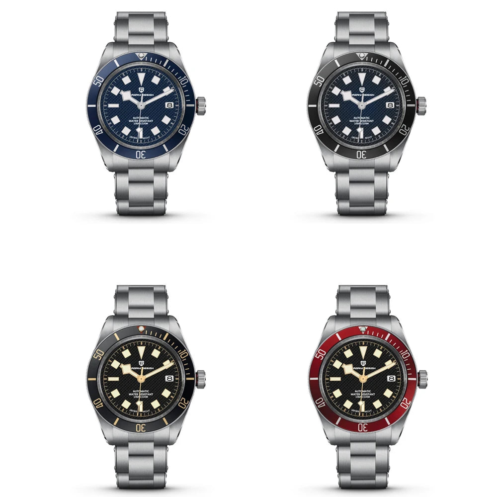 PAGANI DESIGN BB58 Steel Men's Mechanical Wrist Watches Luxury Automatic Watch For Men AR Sapphire Mirror Sport Waterproof Watch