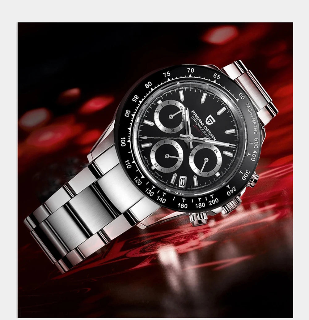 2026 New PAGANI DESIGN Chronograph Luxury Quartz Wrist Watch Automatic Date 100M Waterproof JAPAN VK63 Movement