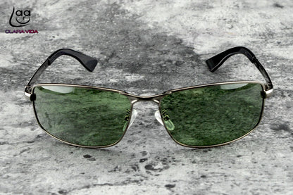 Clara Vida Military Men Darkgeen Lenses High Definition Polarized Uv400 Uv100% Sunglasses Sunshades For Out Door Drivin
