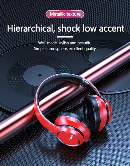Auriculares Lenovo HD200 Bluetooth inalámbricos circumaurales – Casco gaming estéreo HiFi con cancelación de ruido y micrófono