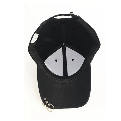 High Quality Adjustable Baseball Hat With Ring Outdoor Sports Sun  For Women Men Fashion Snapback Cap