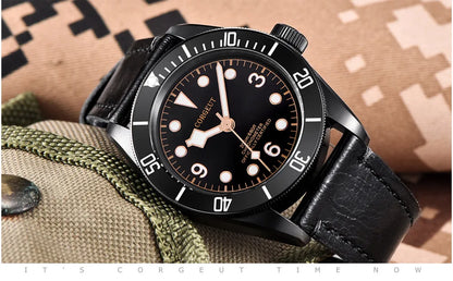 Luxury NH35A Corgeut 41mm Automatic Men's Watch PVD Case Sapphire Military Male 10BAR wim Watches Luminous Mechanical Wristwatches