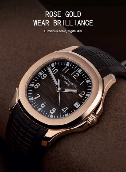 Specht&Sohne Brand Automatic Mechanical Watches Sports Wristwatches Green Sapphire Luminous 50M Waterproof  Relogio Masculino