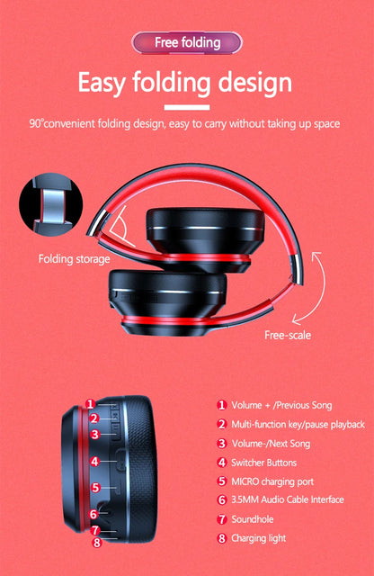 Auriculares Lenovo HD200 Bluetooth inalámbricos circumaurales – Casco gaming estéreo HiFi con cancelación de ruido y micrófono