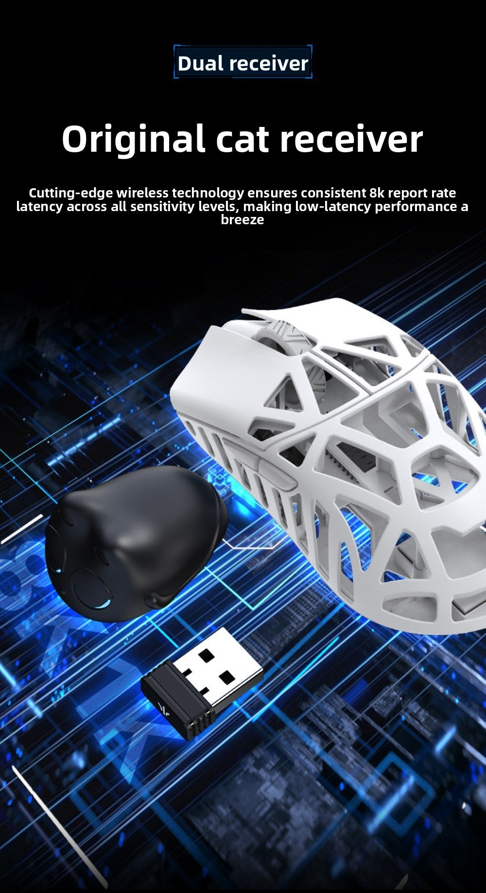 WLMOUSE Beast X Pro Magnesium Alloy Lightweight Wireless E-sports Gaming Mouse 750IPS 8K PAW3950HS 30000DPI Without Backlight