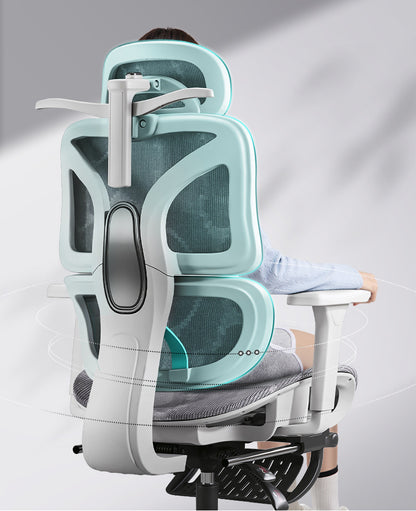 UVR Ergonomic Gaming Chair Comfortable Computer Chair with Footrest, Adjustable Office Chair, Reclining E-Sports Chair for Long Sitting and Work