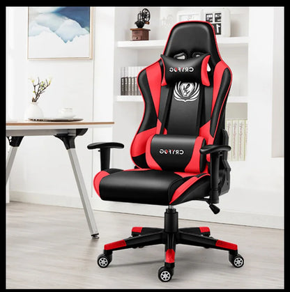 Ergonomic Gaming Office Chair with Adjustable Height, Comfortable Computer Desk Chair, E-Sports Chair with Armrests for Home & Office