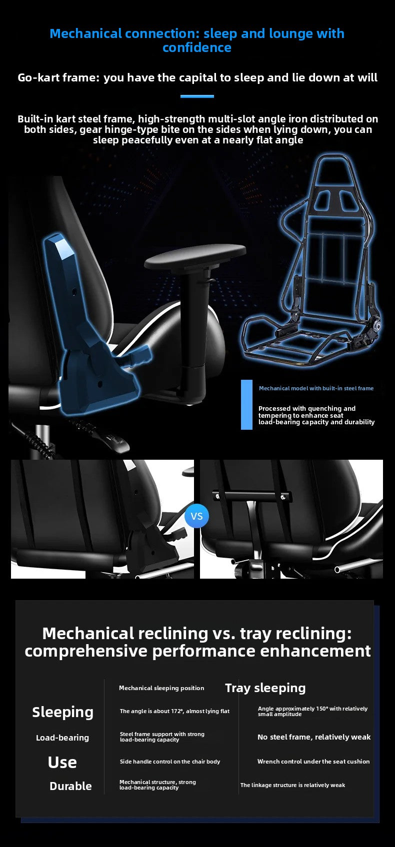 Ergonomic Gaming Office Chair with Adjustable Height, Comfortable Computer Desk Chair, E-Sports Chair with Armrests for Home & Office
