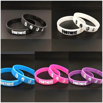 1 Stück rot-schwarzes Blanko-Fitness-Fortnite-Armband, Geschenk für Herren, Damen und Kinder, Gummi-Silikon-Armband für Männer, Großhandel
