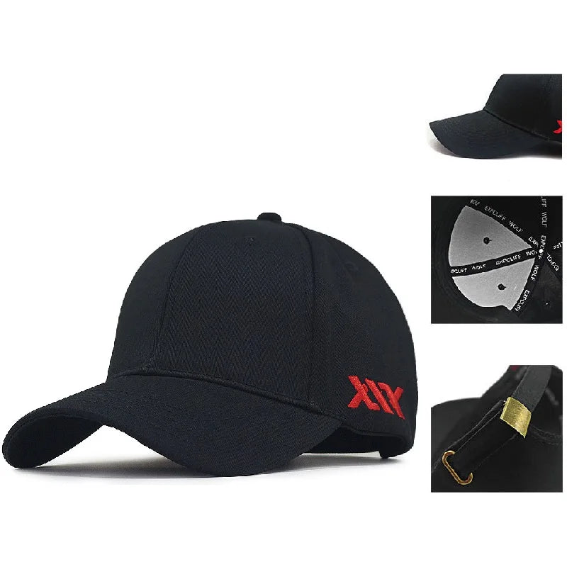 Baseballkappe „Big Head“ in Übergröße, 100 % Baumwolle, für Männer und Frauen geeignet, verstellbar, Dad-Cap, Oversize, 58–60 cm, 61–65 cm