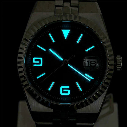 Custom Pilot Watch NH35 Automatic Mechanical Men's Watch Sapphire Crystal Luminous 100M Water Resistant Cushion Case Dive Watch