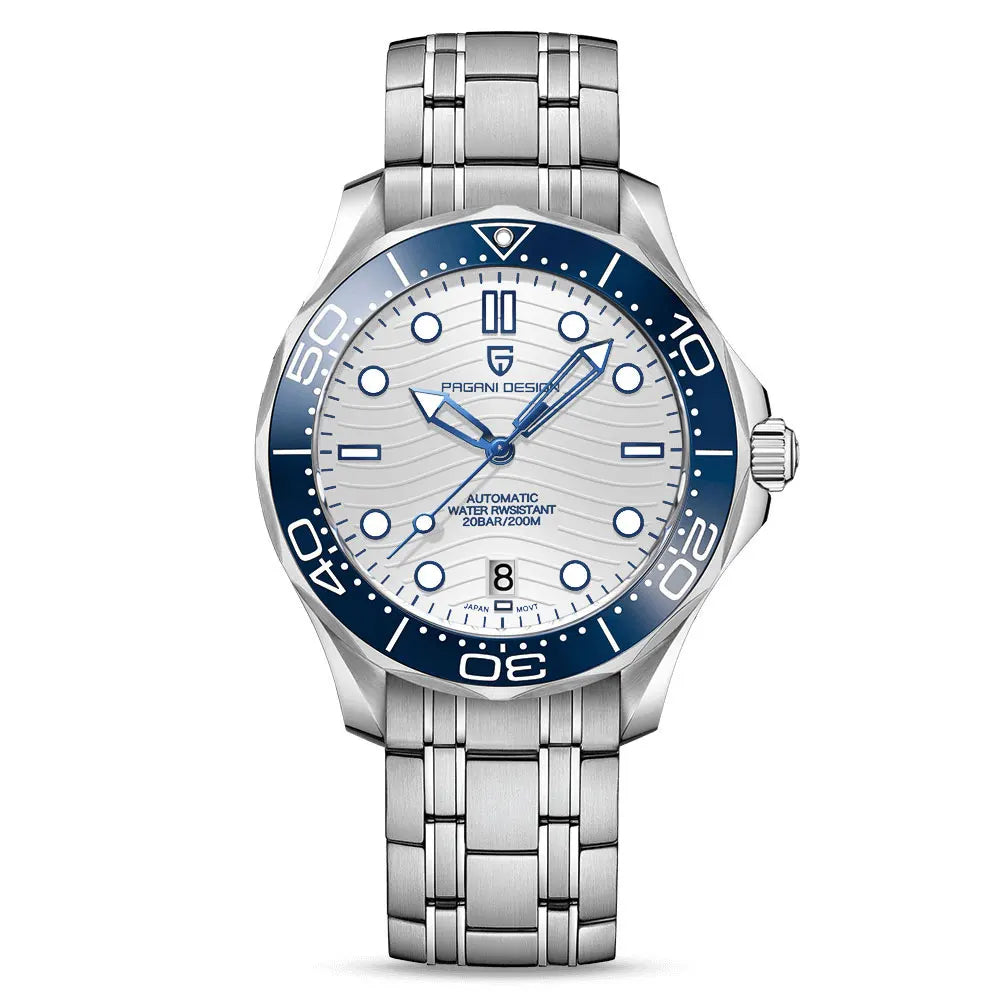 PAGANI DESIGN 2026 Nuevo V2 Waves 200M Reloj de buceo para hombre, reloj automático de lujo y moda para hombre, cristal de zafiro AR, reloj de pulsera para hombre