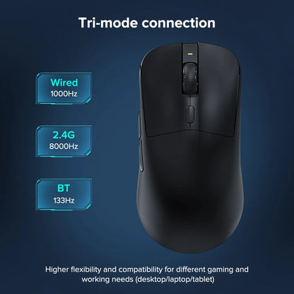 KYSONA M617 Wireless Mouse Ergonomics Tri-mode Rechargeable 2.4G 59g Lightweight E-sports PAW 3395 DPI 26K Gaming Mouse For PC