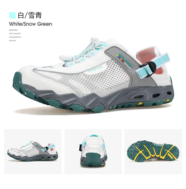 HUMTTO Scarpe da trekking outdoor e da guado da uomo, scarpe acquatiche in mesh traspirante ad asciugatura rapida, sneakers da acqua alla caviglia da donna antiscivolo