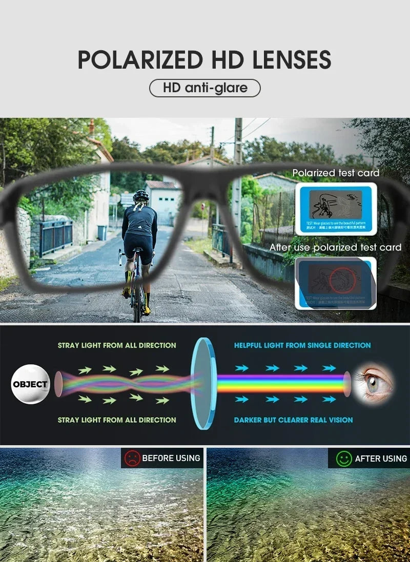 Kapvoe Polarized Fishing Sunglasses Cycling Man Women UV400 Cycling Glasses Sports Goggles Bike Eyewear MTB Bicycle Glasses