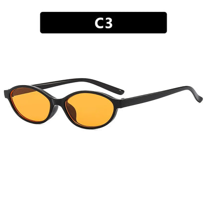 New Fashion Leopard Cat Eye Oval Women's Sunglasses Sunscreen Sun Glasses Female Retro Colorful Eyeglass UV Shade Glasses
