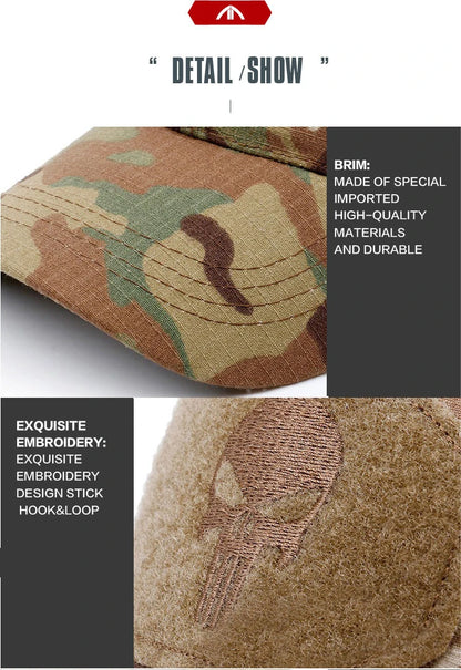 Militärische Trainingsmütze im Camouflage-Karo-Design für Frühling und Sommer, Outdoor-Sport, Sonnenschutz, Netzmütze, lässige Schirmmütze