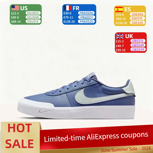 Nike Court Shot Comfortable, Minimalist, Snug-Fitting, Durable, Lightweight, Versatile Low-Top Sneakers for Men in Blue FQ8146-400