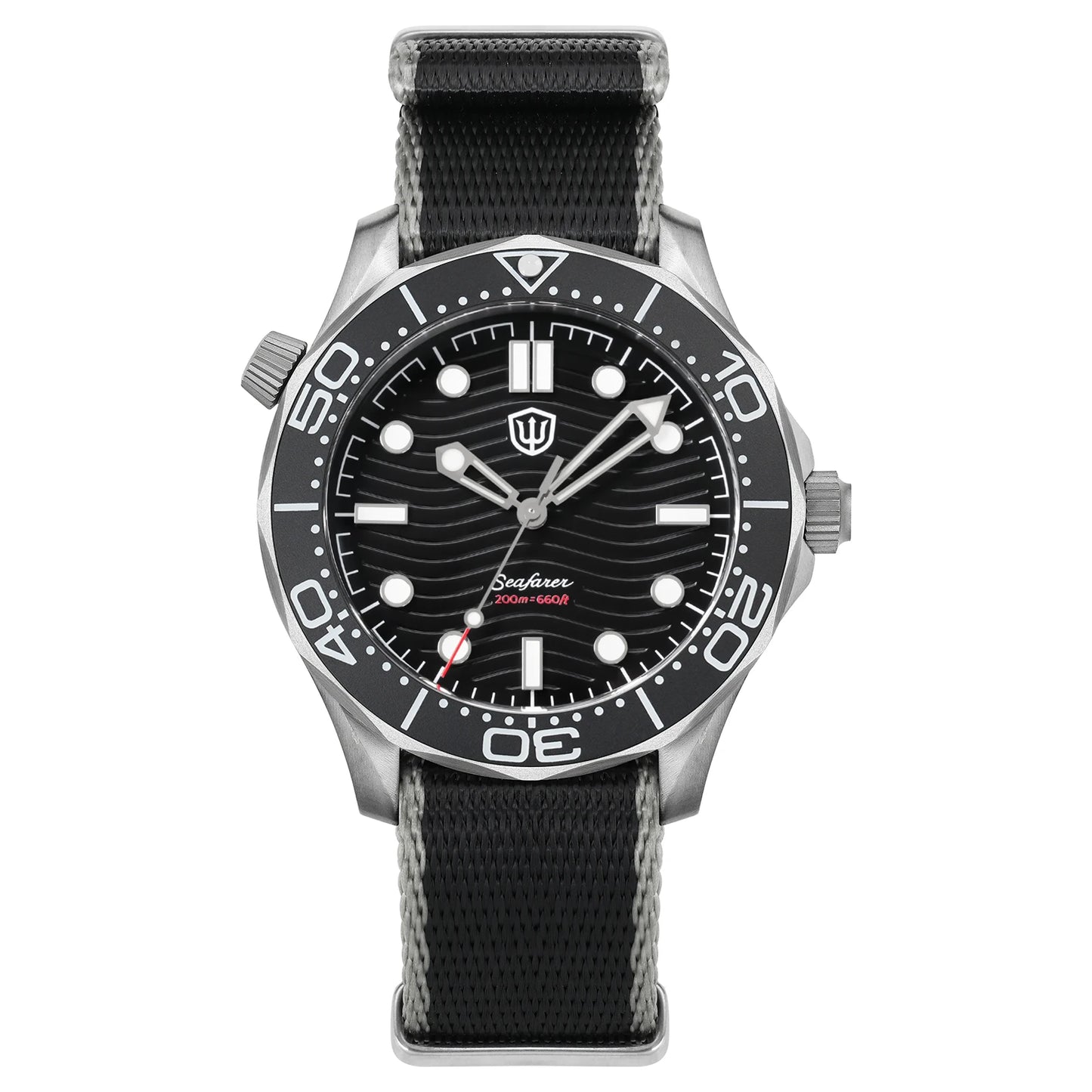 Watchdives 42mm Seafarer Grade 2 Titanium NTTD Dive Watch WD007Q V2 VH31 Sweep Second Quartz Movement Luminous Sapphire Watches