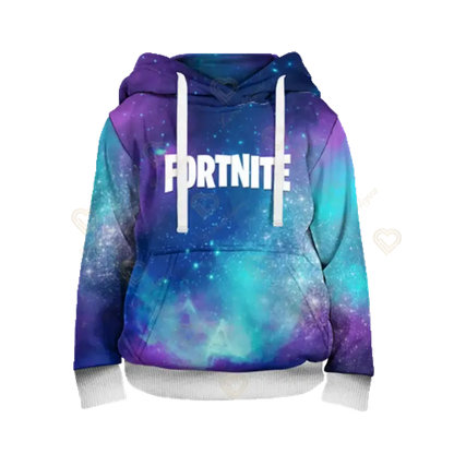 Sweatshirt com Capuz Fortnite Cool Heroes para Rapaz, Estilo Cosplay, Casaco Infantil com Desenho Animado para Primavera e Outono