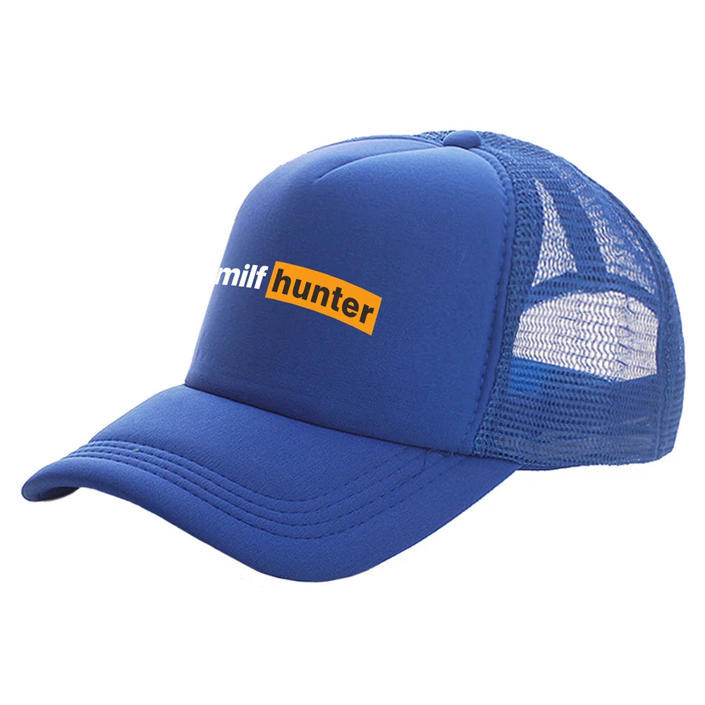Milf Hunter Trucker Caps Fashion Cool Milf Hunter Hats Baseball Cap Summer Outdoor Sun Mesh Caps MZ-506