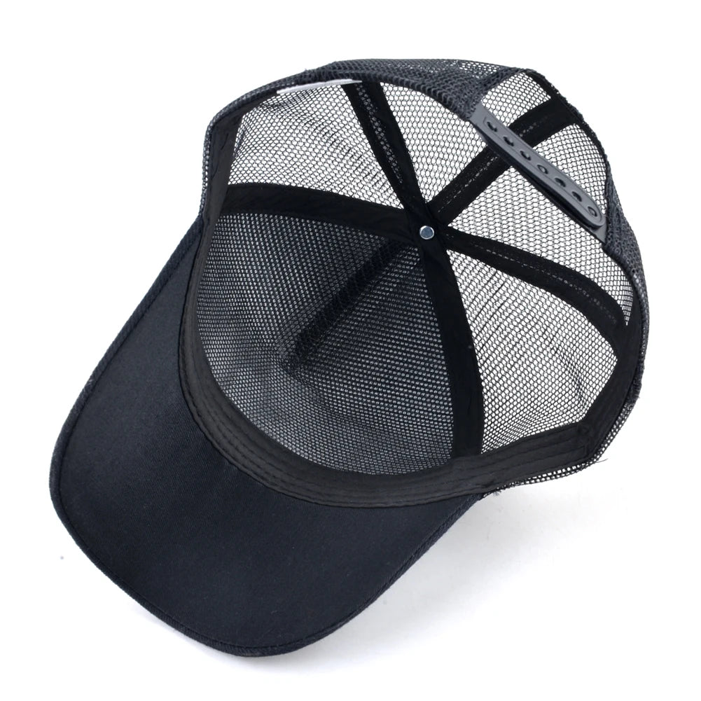 Fashion Baseball Cap With Embroidery Wolf Patch Snapback Hip Hop Trucker Caps Men Women Outdoor Breathable Visor Hat
