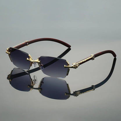 KAMMPT Semi-rimless Rectangle Sunglasses Men 2025 New Gradient Multi-color Shades Women Trendy Luxury Brand Design Sun Glasses