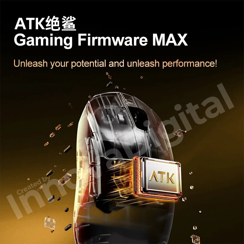 Mouse da gaming wireless ATK Dragonfly A9 Ultimate A9 Air PAW3950 ultraleggero ergonomico e-sport per gamer FPS CSGO A9 Ultra
