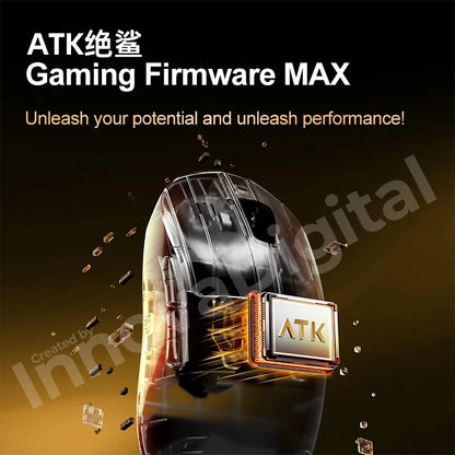Mouse da gaming wireless ATK Dragonfly A9 Ultimate A9 Air PAW3950 ultraleggero ergonomico e-sport per gamer FPS CSGO A9 Ultra