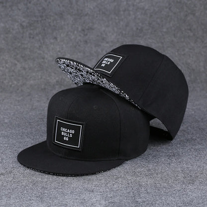 Men's Letter Embroidery Tide All-Match Flat Brim Baseball Cap Ladies Summer Hip-Hop Hat Outdoor Shade Adjustable Peaked Cap