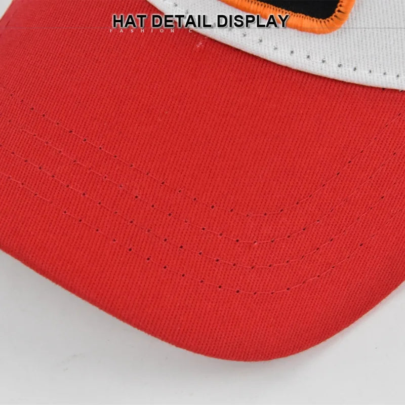 High Quality Fish Bone Cartoon Snapback Baseball Cap Hip Hop Dad Mesh Hat Trucker Hat Outdoor Sports Cycling Travel Sun Hat